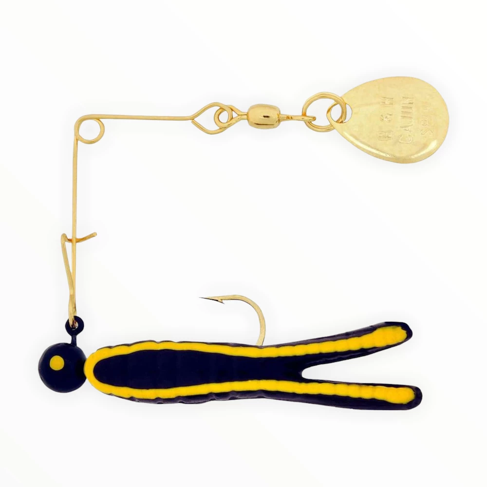 H&H Gold Cajun Split Tail Beetle Spins 2 H&H Gold Cajun Split Tail Beetle Spins